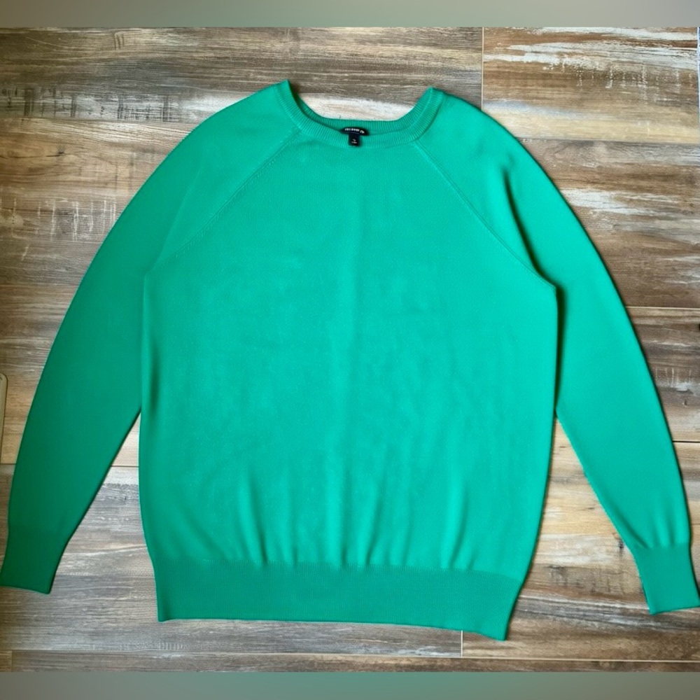 Torrid Everyday Soft Emerald Green Crewneck Sweater Raglan Sleeves Size 1X